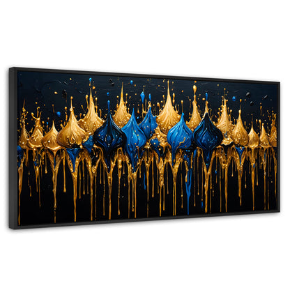 Cuadros Decorativos Canvas Revolution | Esplendor Dorado | Panoramico | Portada | Marco Plateado