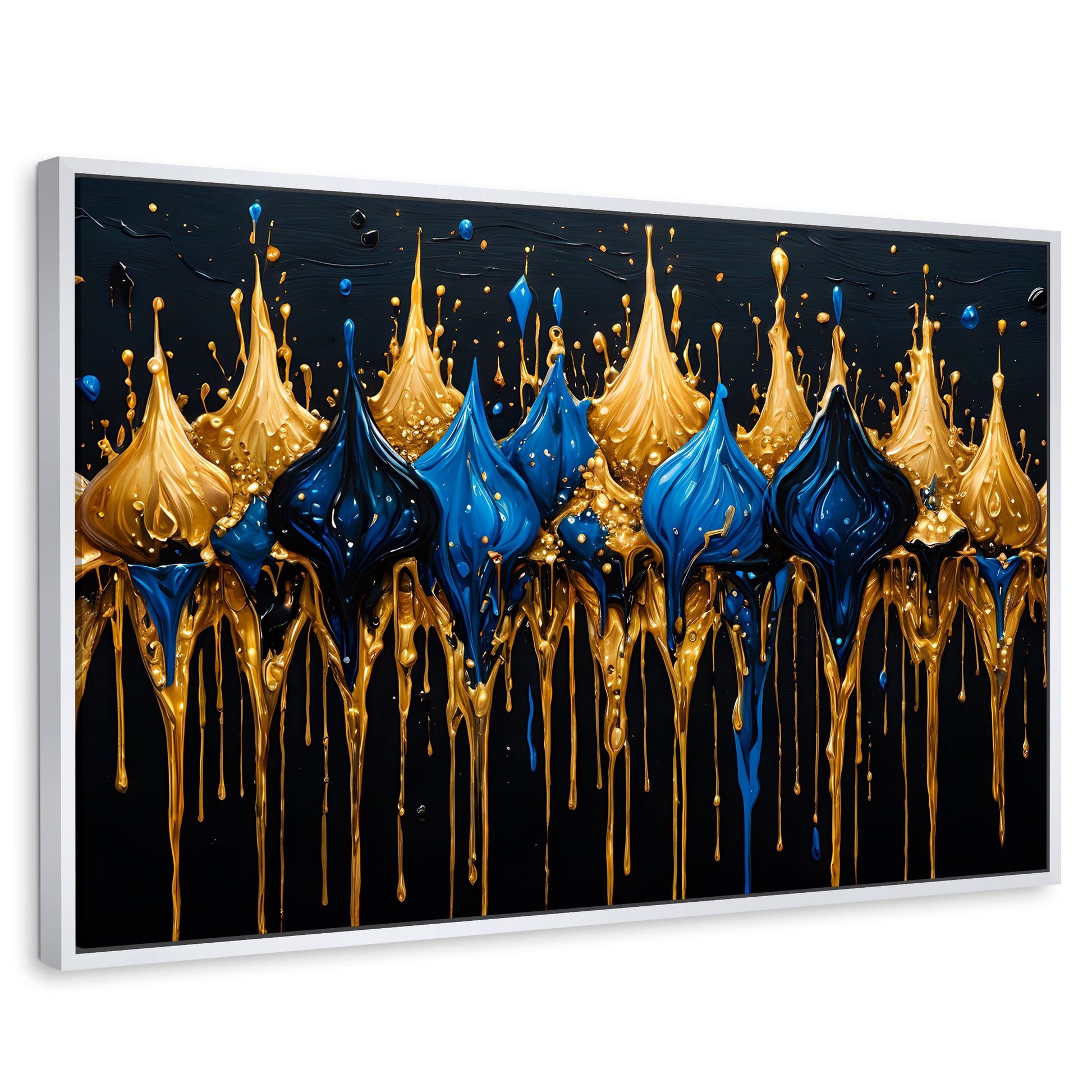 Cuadros Decorativos Canvas Revolution | Esplendor Dorado | Rectangular | Portada | Marco Blanco