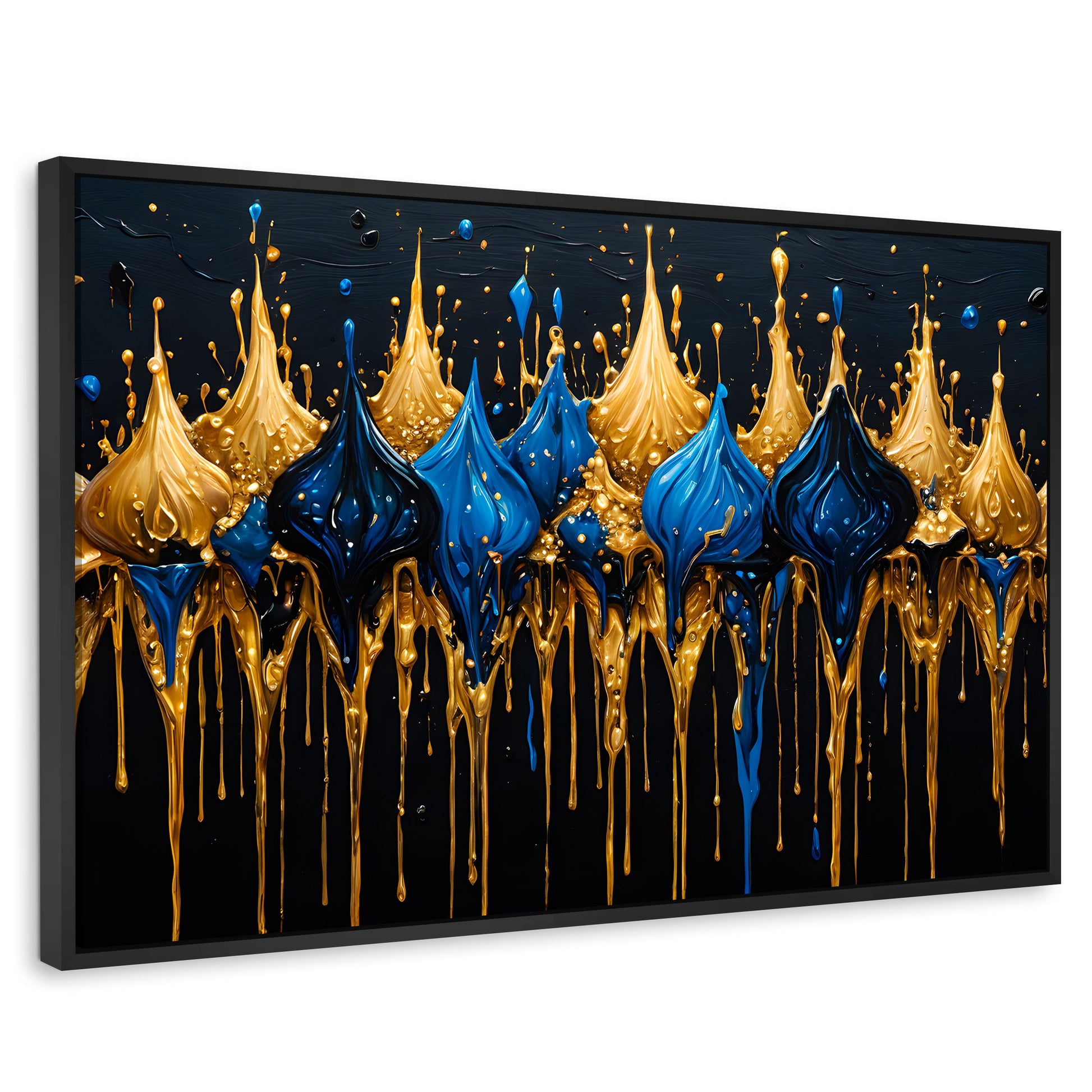 Cuadros Decorativos Canvas Revolution | Esplendor Dorado | Rectangular | Portada | Marco Negro