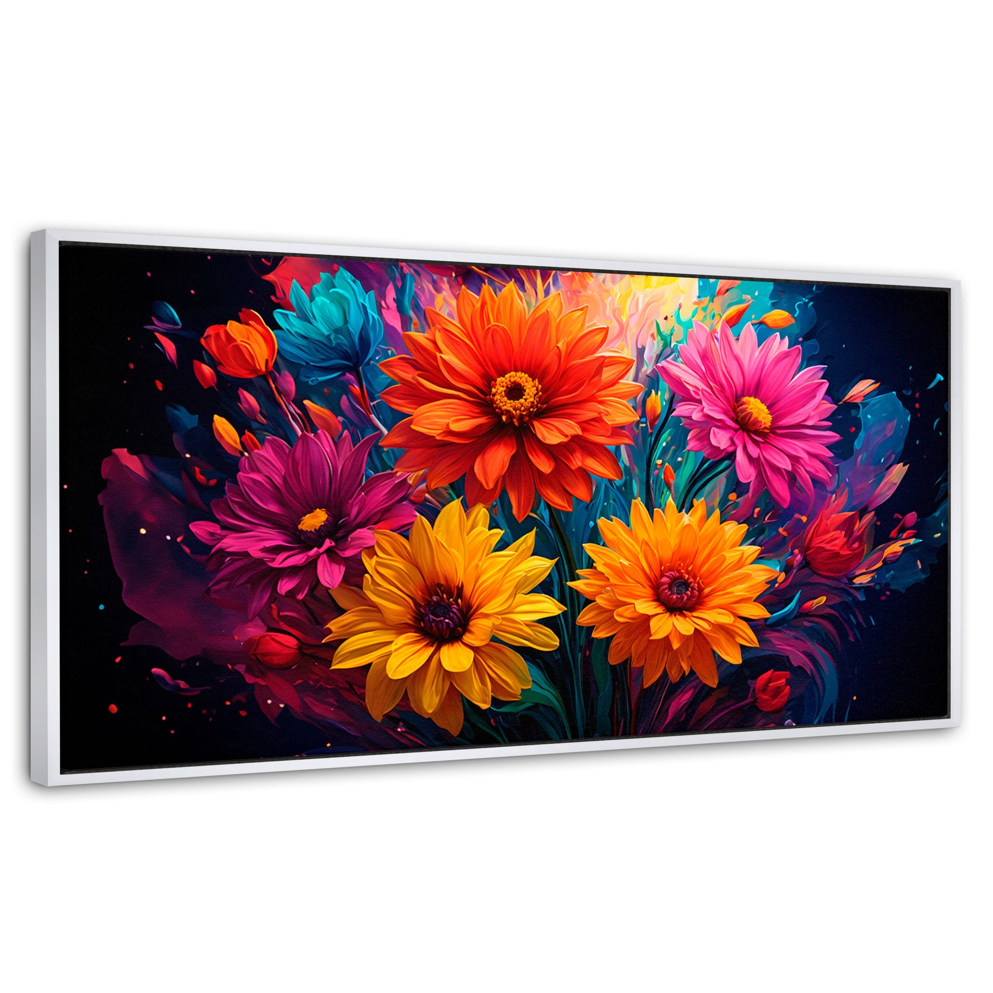 Cuadros Decorativos Canvas Revolution | Explosion Flores | Panoramico | Portada