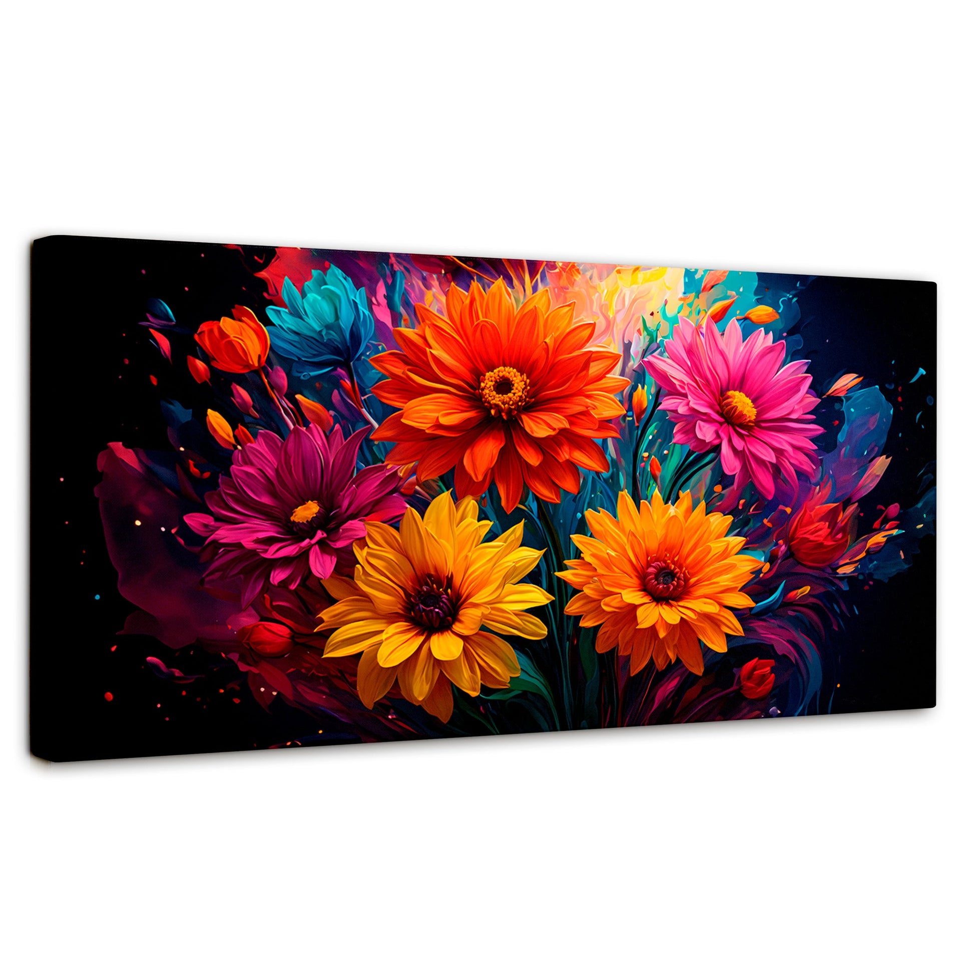 Cuadros Decorativos Canvas Revolution | Explosion Flores | Panoramico | Portada
