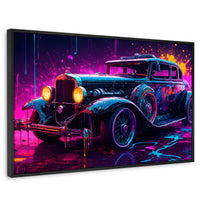 Cuadros Decorativos Canvas Revolution | Explosion Retro | Rectangular | Portada | Marco Negro