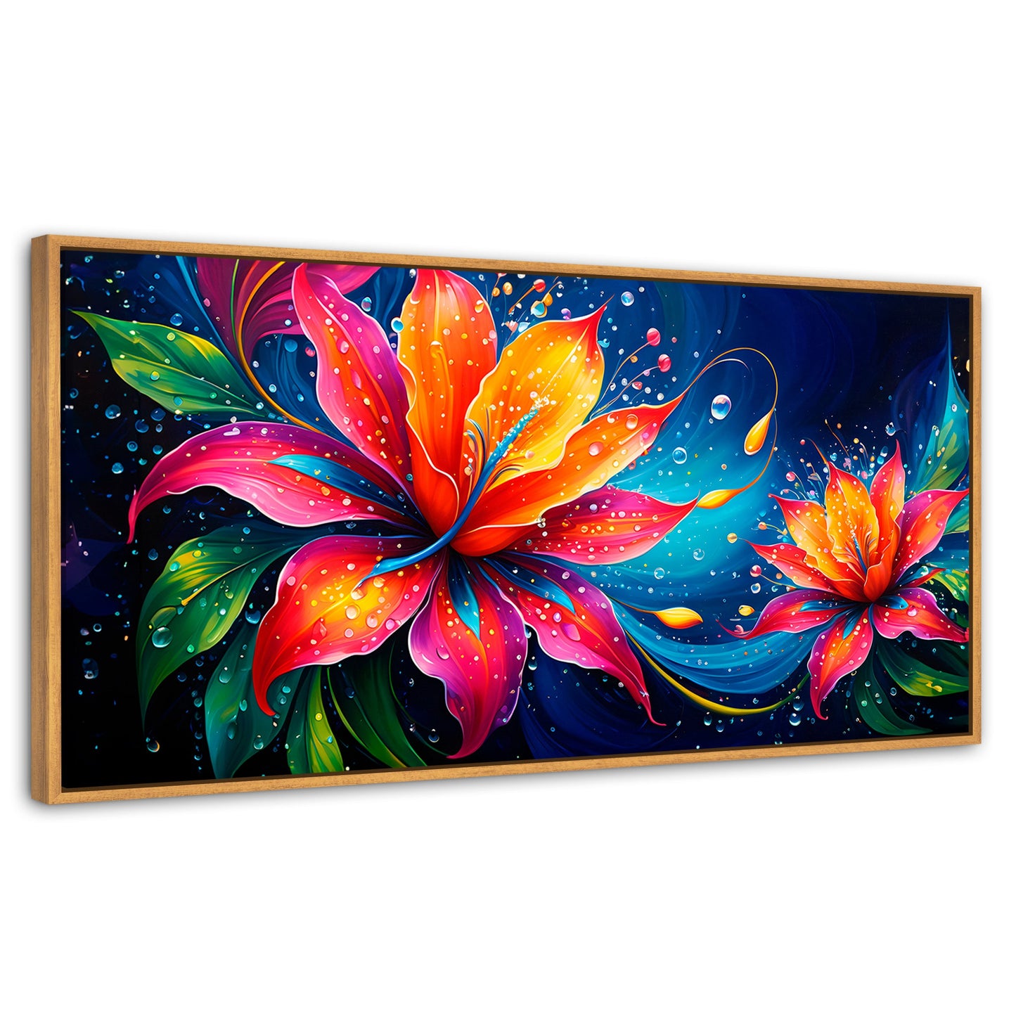Cuadros Decorativos Canvas Revolution | Flor Aurea Viva | Panoramico | Portada