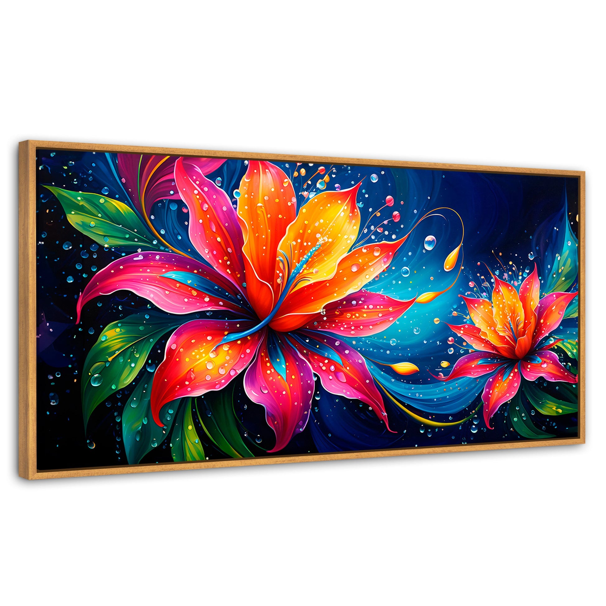 Cuadros Decorativos Canvas Revolution | Flor Aurea Viva | Panoramico | Portada