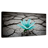Cuadros Decorativos Canvas Revolution | Flor Sobre Piedra | Panoramico | Portada | Marco SinMarco