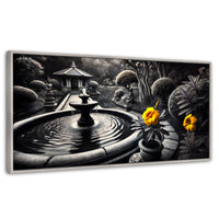 Cuadros Decorativos Canvas Revolution | Florecer Y Fluir | Panoramico | Portada | Marco Blanco