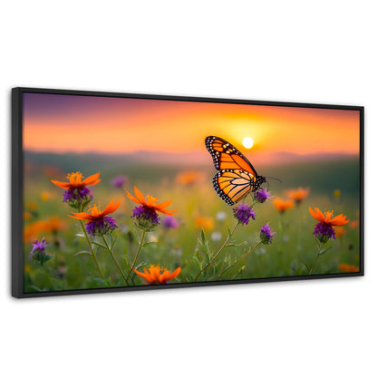 Cuadros Decorativos Canvas Revolution | Flores Del Alba | Panoramico | Portada | Marco Plateado