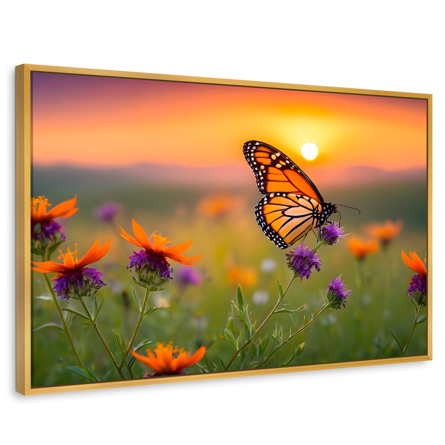 Cuadros Decorativos Canvas Revolution | Flores Del Alba | Rectangular | Portada | Marco Dorado