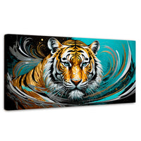 Cuadros Decorativos Canvas Revolution | Fuerza Del Tigre | Panoramico | Portada