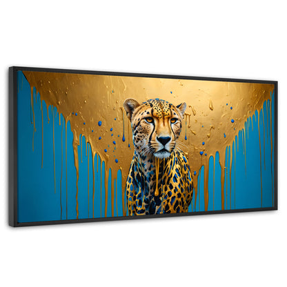 Cuadros Decorativos Canvas Revolution | Fuerza Felina Oro | Panoramico | Portada