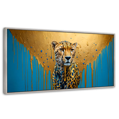 Cuadros Decorativos Canvas Revolution | Fuerza Felina Oro | Panoramico | Portada