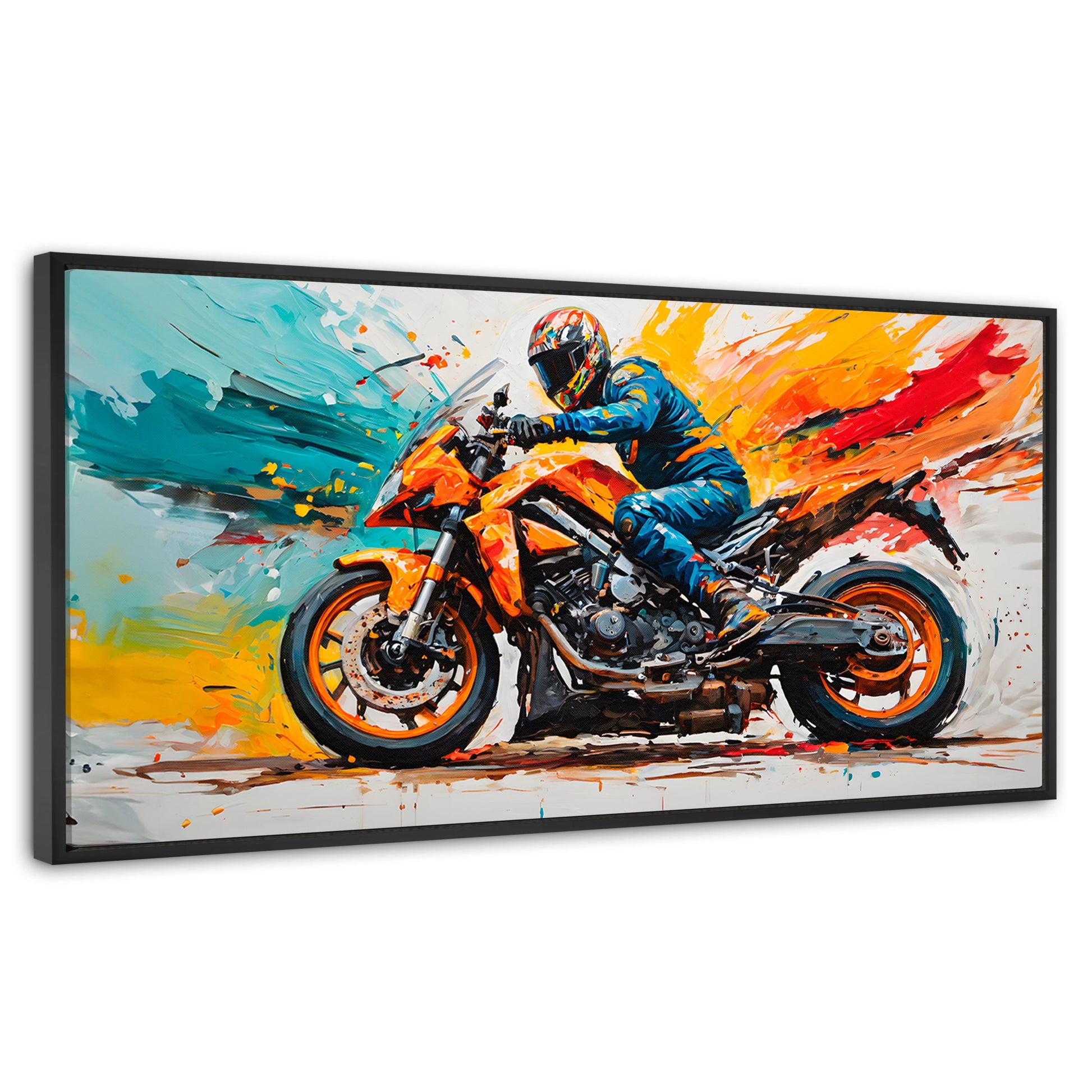 Cuadros Decorativos Canvas Revolution | Furia Motorizada | Panoramico | Portada | Marco Negro