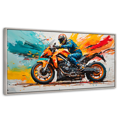 Cuadros Decorativos Canvas Revolution | Furia Motorizada | Panoramico | Portada | Marco Plateado
