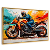 Cuadros Decorativos Canvas Revolution | Furia Motorizada | Rectangular | Portada | Marco Dorado