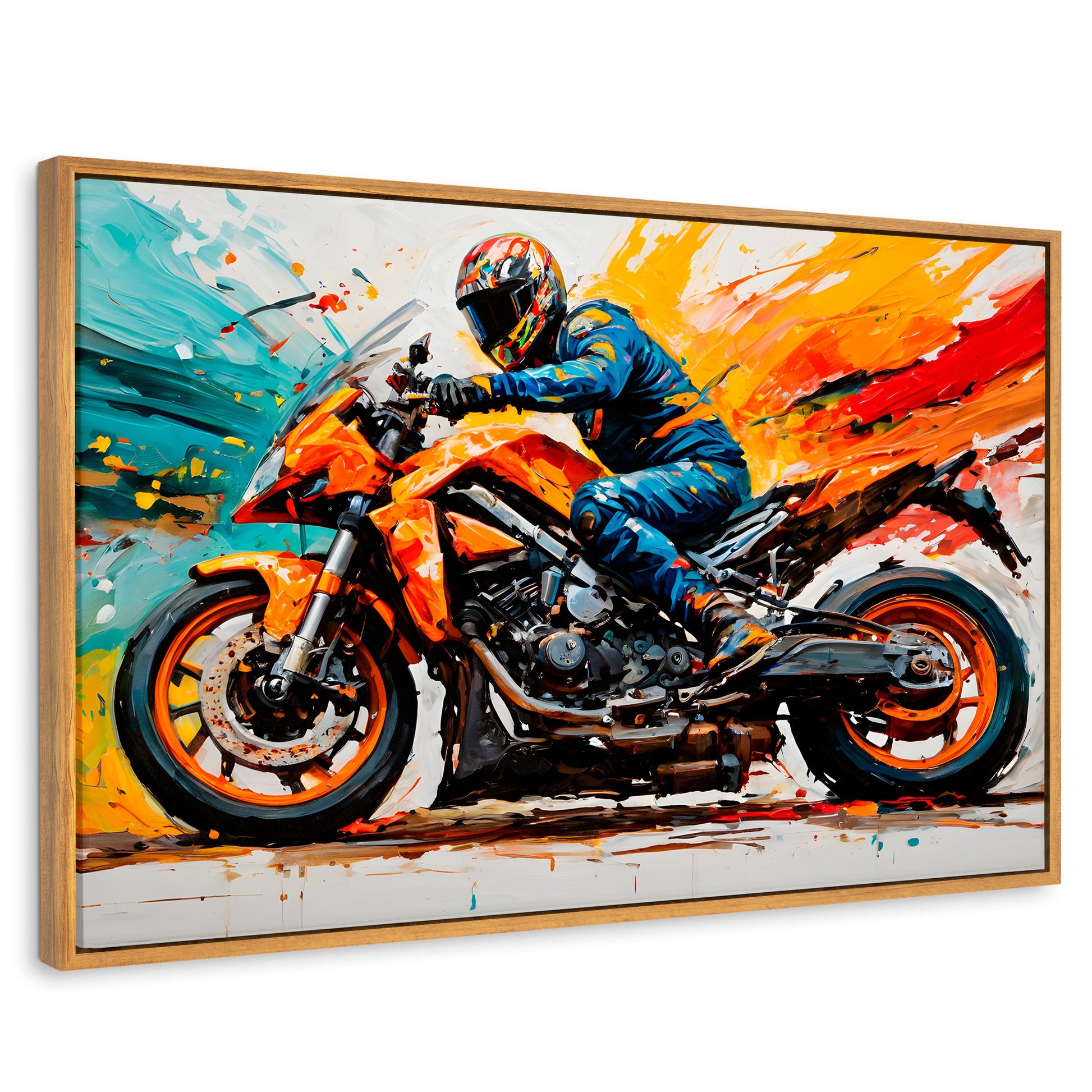Cuadros Decorativos Canvas Revolution | Furia Motorizada | Rectangular | Portada | Marco Madera