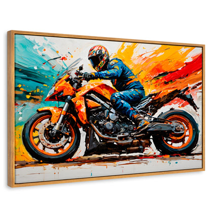 Cuadros Decorativos Canvas Revolution | Furia Motorizada | Rectangular | Portada | Marco Madera