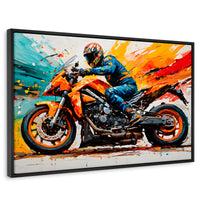 Cuadros Decorativos Canvas Revolution | Furia Motorizada | Rectangular | Portada | Marco Negro