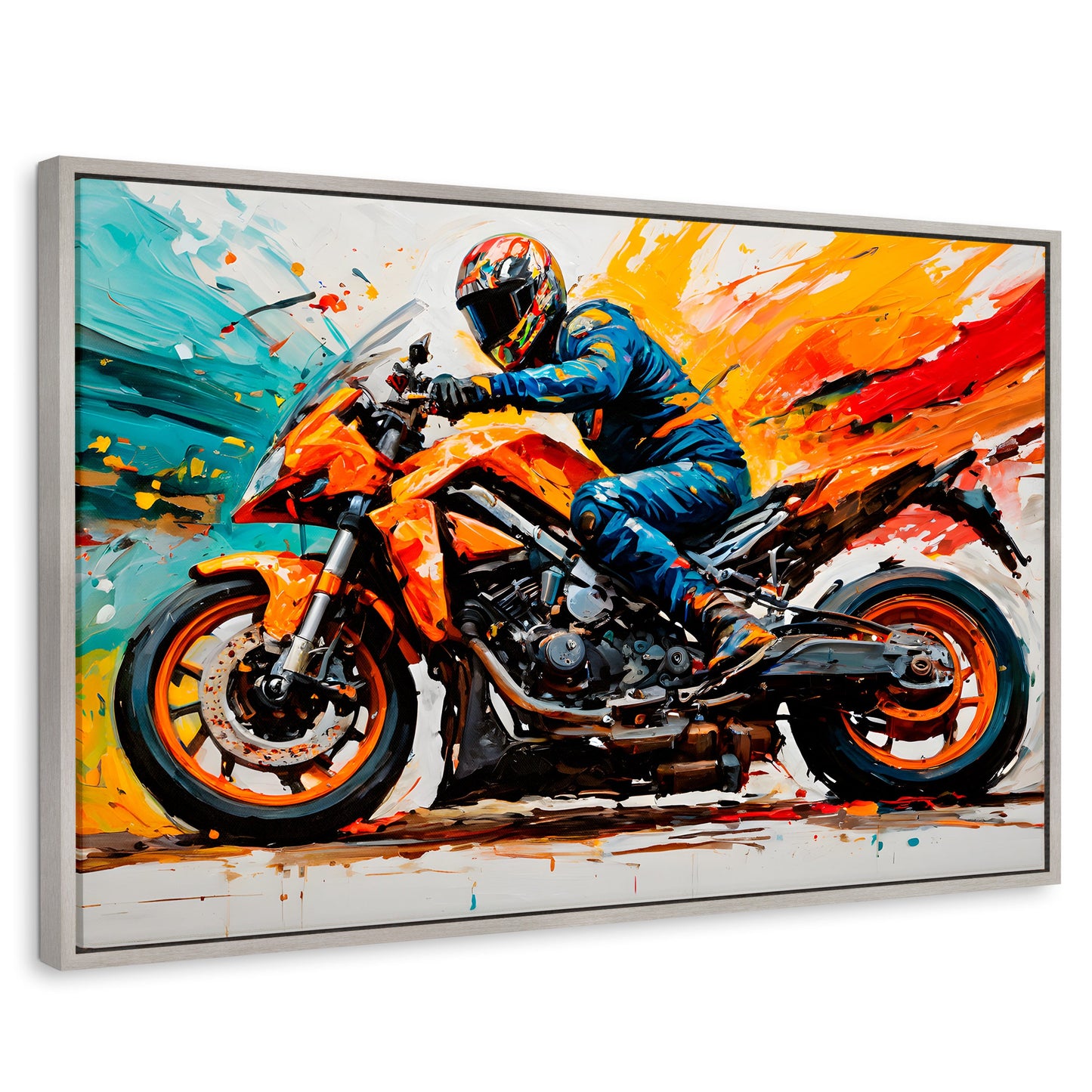 Cuadros Decorativos Canvas Revolution | Furia Motorizada | Rectangular | Portada | Marco Plateado