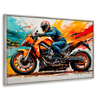 Cuadros Decorativos Canvas Revolution | Furia Motorizada | Rectangular | Portada | Marco Plateado