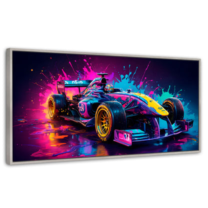 Cuadros Decorativos Canvas Revolution | Furia Multicolor | Panoramico | Portada | Marco Blanco