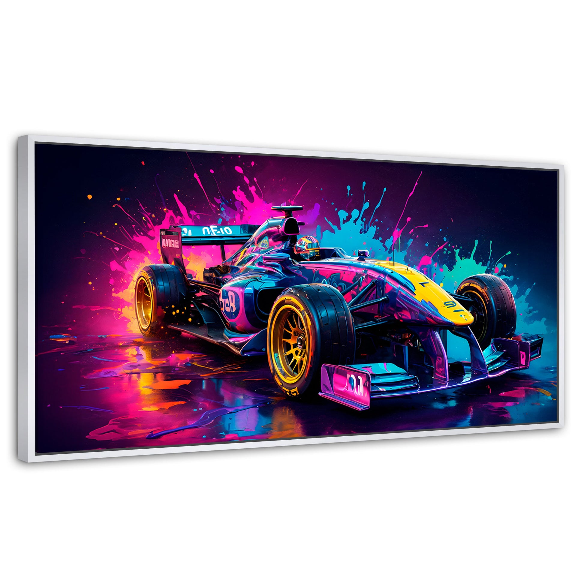 Cuadros Decorativos Canvas Revolution | Furia Multicolor | Panoramico | Portada | Marco Dorado