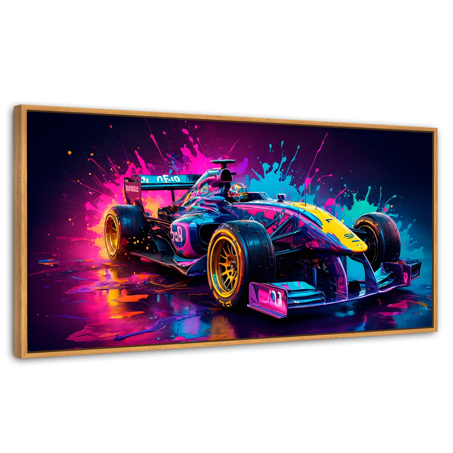 Cuadros Decorativos Canvas Revolution | Furia Multicolor | Panoramico | Portada | Marco Negro