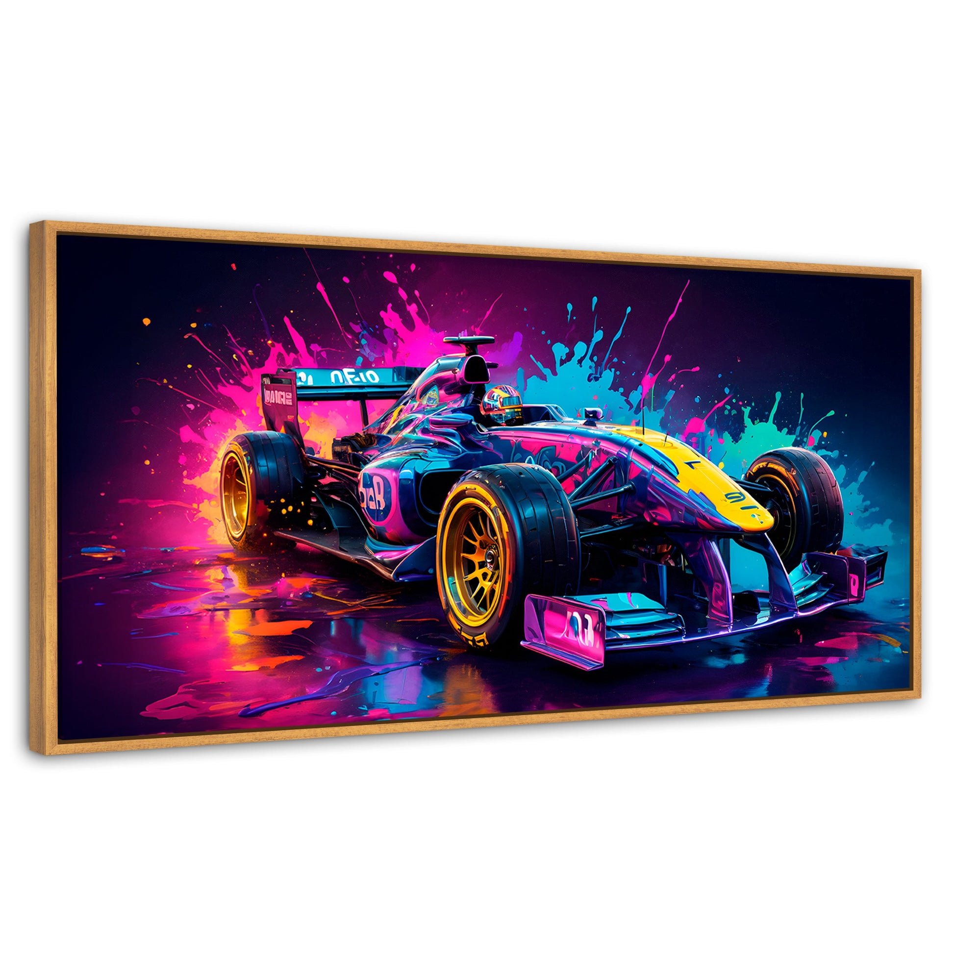 Cuadros Decorativos Canvas Revolution | Furia Multicolor | Panoramico | Portada | Marco Negro