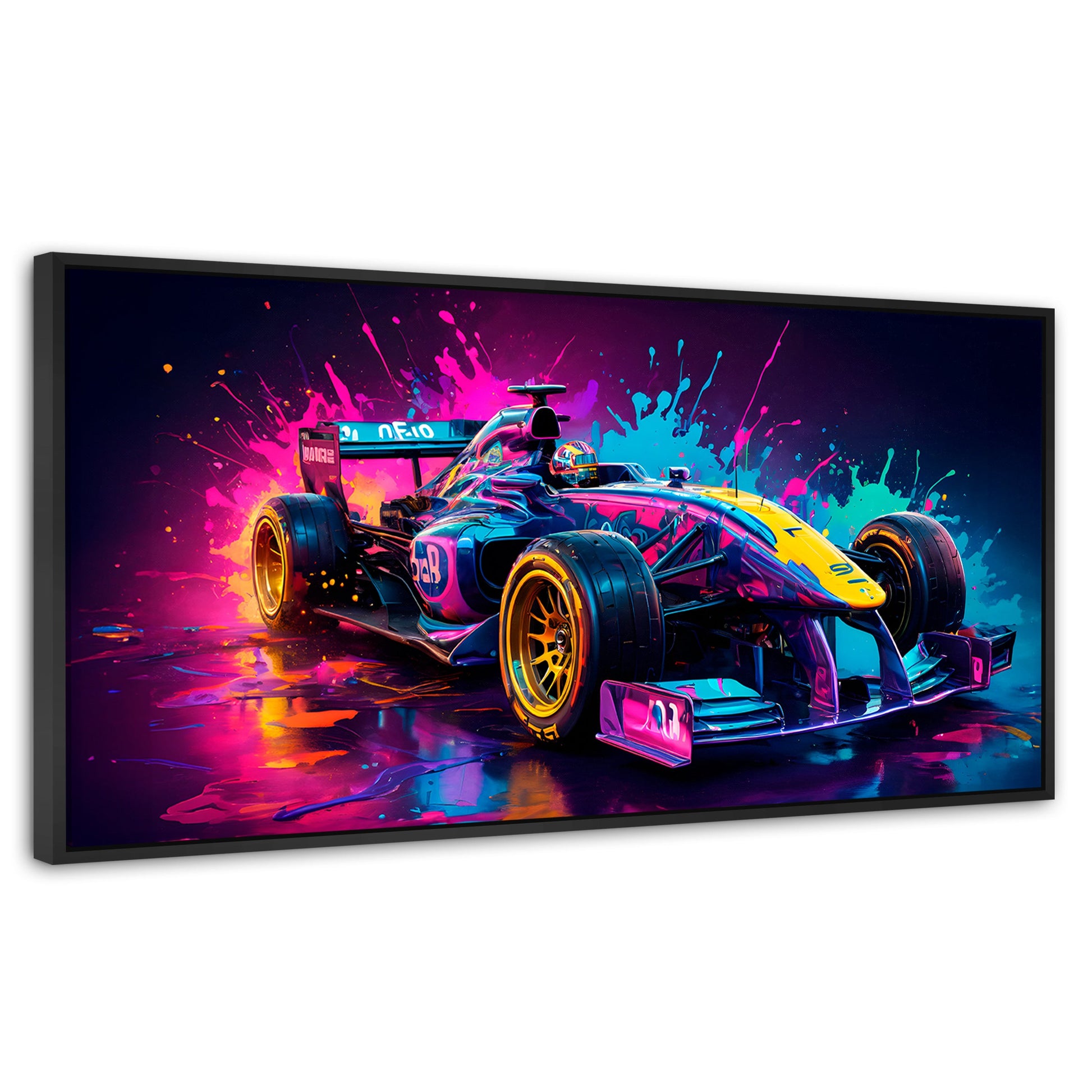 Cuadros Decorativos Canvas Revolution | Furia Multicolor | Panoramico | Portada | Marco Plateado