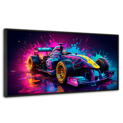 Cuadros Decorativos Canvas Revolution | Furia Multicolor | Panoramico | Portada | Marco Plateado