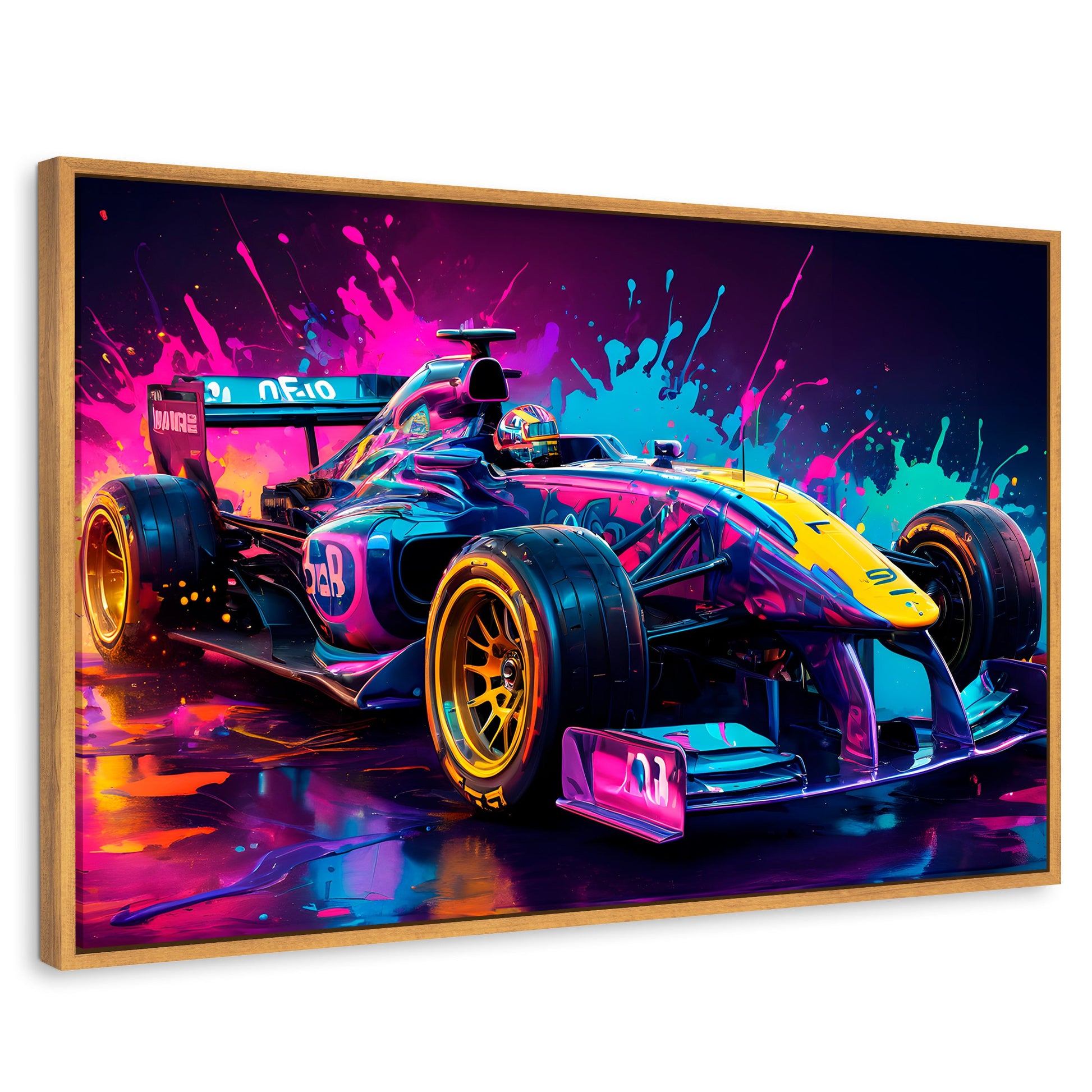 Cuadros Decorativos Canvas Revolution | Furia Multicolor | Rectangular | Portada | Marco Madera