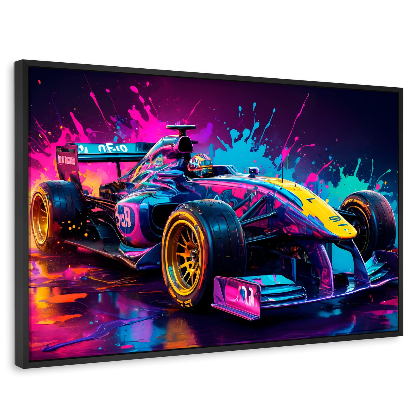 Cuadros Decorativos Canvas Revolution | Furia Multicolor | Rectangular | Portada | Marco Negro