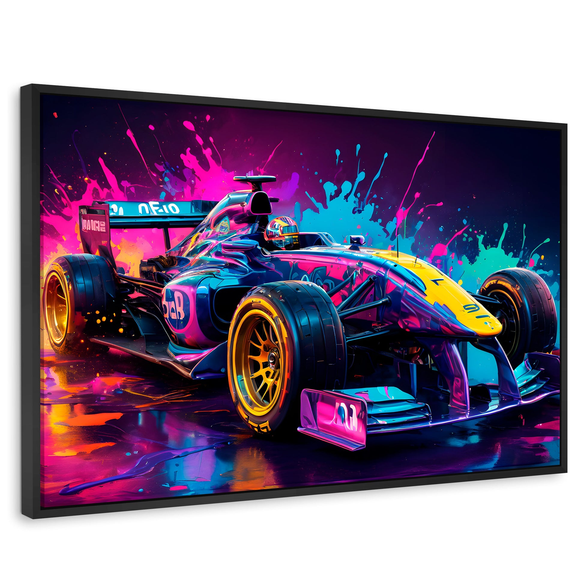 Cuadros Decorativos Canvas Revolution | Furia Multicolor | Rectangular | Portada | Marco Negro