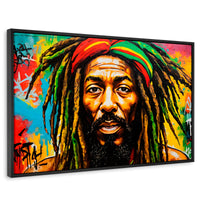 Cuadros Decorativos Canvas Revolution | Fusion Urbana Rasta | Rectangular | Portada | Marco Negro