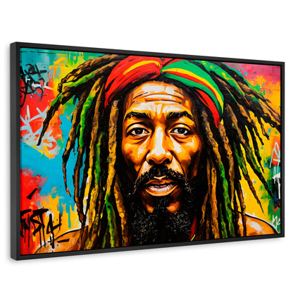 Cuadros Decorativos Canvas Revolution | Fusion Urbana Rasta | Rectangular | Portada | Marco Negro