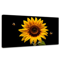 Cuadros Decorativos Canvas Revolution | Girasol En Vuelo | Panoramico | Portada | Marco SinMarco