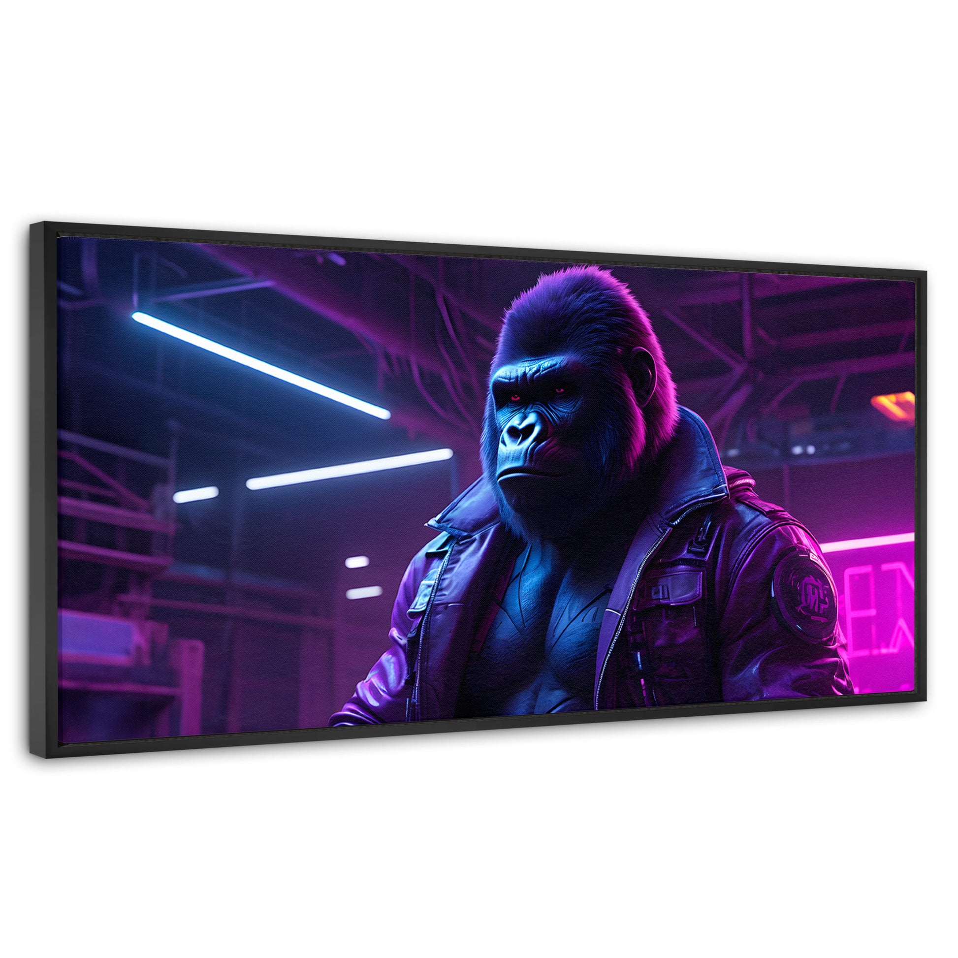 Cuadros Decorativos Canvas Revolution | Gorila Con Chaqueta | Panoramico | Portada