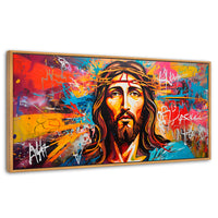 Cuadros Decorativos Canvas Revolution | Grafiti Sagrado | Panoramico | Portada | Marco Madera