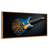 Cuadros Decorativos Canvas Revolution | Guitarra Estelar | Panoramico | Portada | Marco Negro