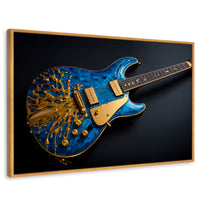Cuadros Decorativos Canvas Revolution | Guitarra Estelar | Rectangular | Portada | Marco Madera