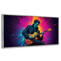 Cuadros Decorativos Canvas Revolution | Guitarrista Colores | Panoramico | Portada