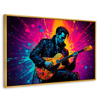 Cuadros Decorativos Canvas Revolution | Guitarrista Colores | Rectangular | Portada