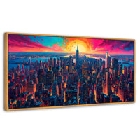 Cuadros Decorativos Canvas Revolution | Horizonte Vibrante | Panoramico | Portada | Marco Negro