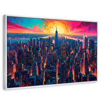 Cuadros Decorativos Canvas Revolution | Horizonte Vibrante | Rectangular | Portada | Marco Blanco