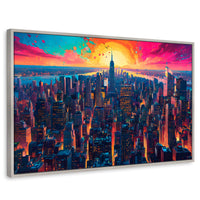 Cuadros Decorativos Canvas Revolution | Horizonte Vibrante | Rectangular | Portada | Marco Plateado