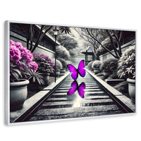 Cuadros Decorativos Canvas Revolution | Jardin En Vuelo | Rectangular | Portada | Marco Blanco