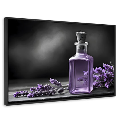 Cuadros Decorativos Canvas Revolution | Lavanda Y Encanto | Rectangular | Portada | Marco Negro