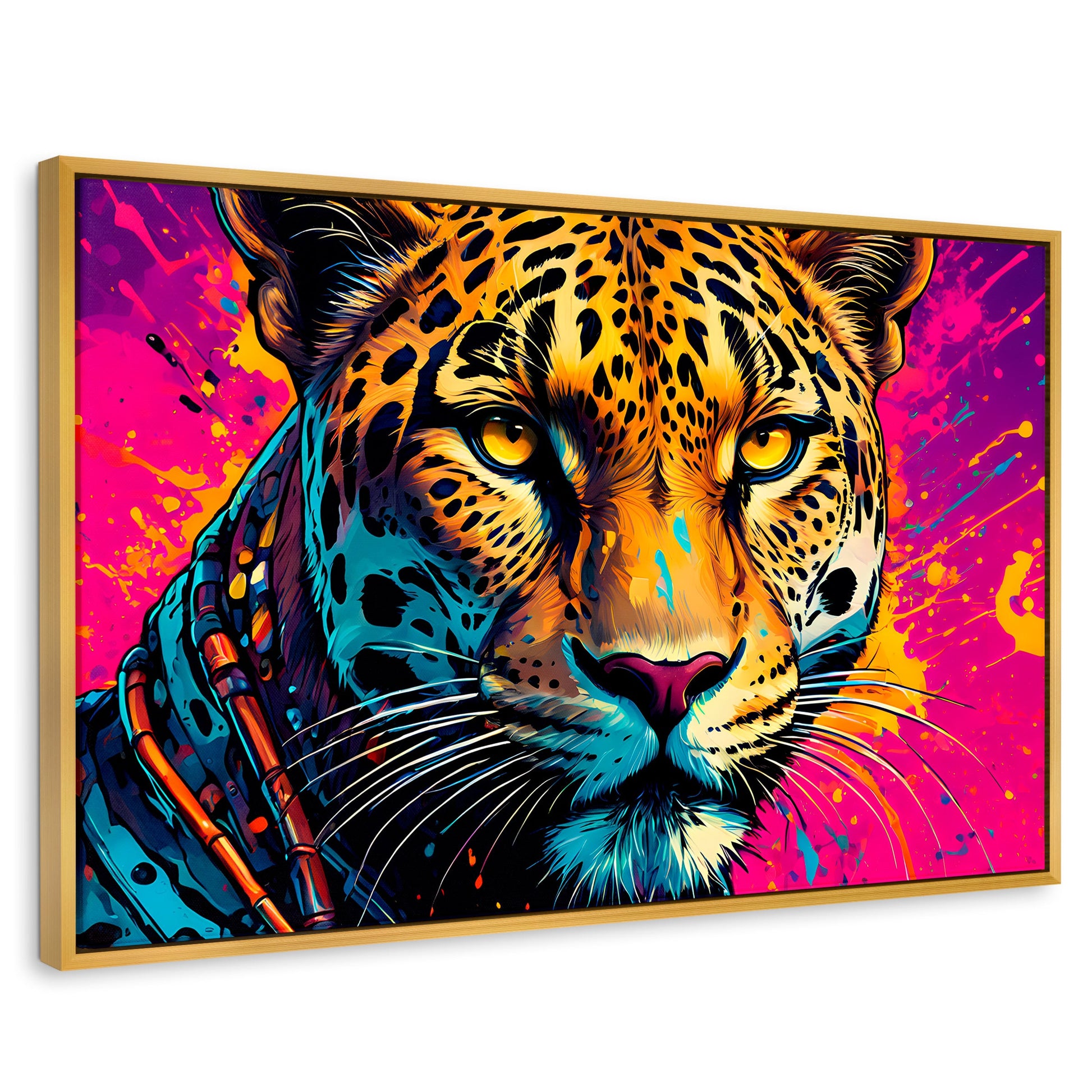 Cuadros Decorativos Canvas Revolution | Leopardo Colorido | Rectangular | Portada