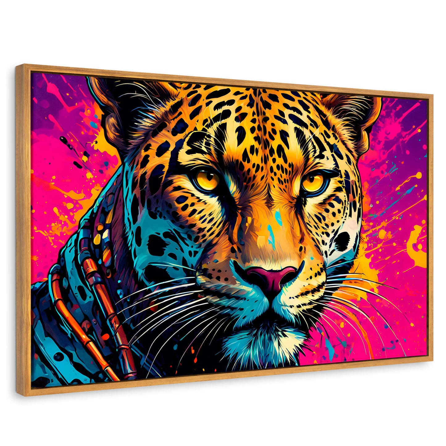 Cuadros Decorativos Canvas Revolution | Leopardo Colorido | Rectangular | Portada