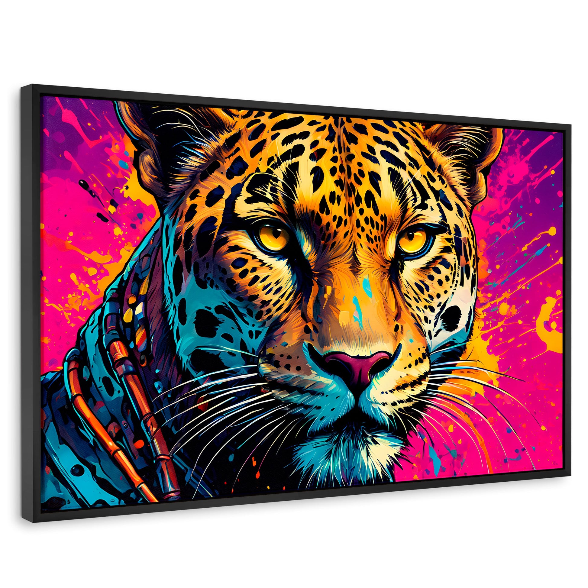 Cuadros Decorativos Canvas Revolution | Leopardo Colorido | Rectangular | Portada