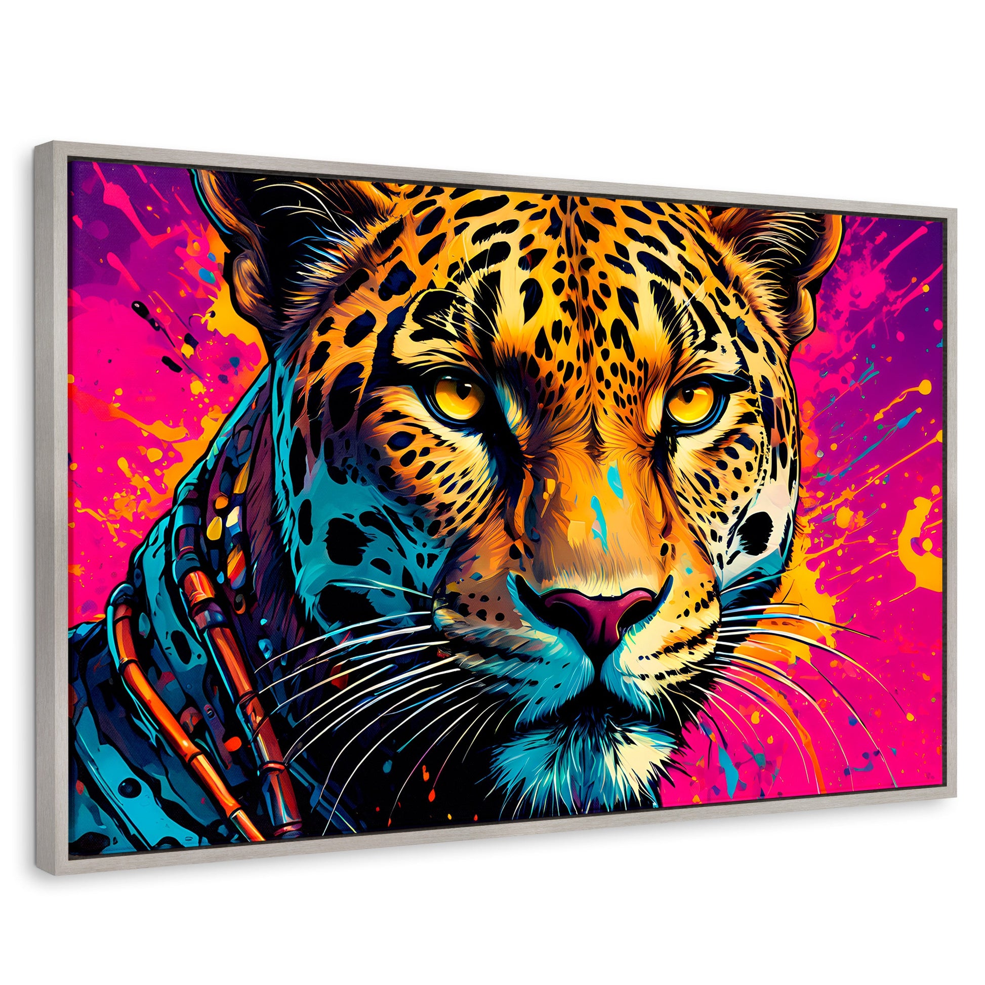 Cuadros Decorativos Canvas Revolution | Leopardo Colorido | Rectangular | Portada